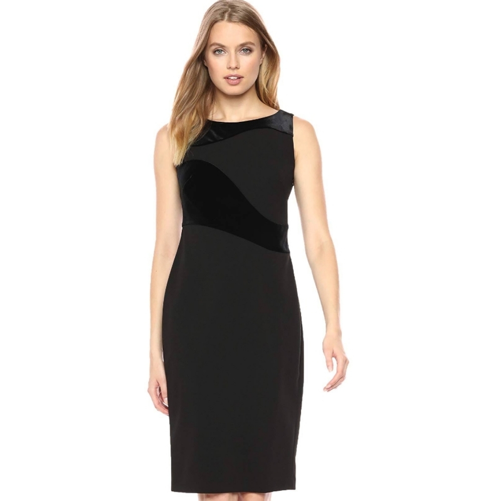 Calvin Klein Velvet-Swirl Sheath Dress